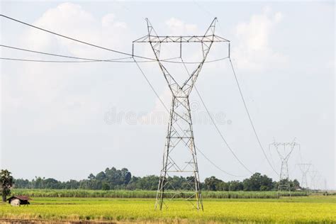 Electricity High Voltage Power Post Stock Image Image Of Amperage