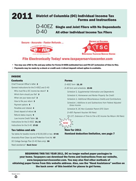 Dc Tax Form Fill Out Sign Online Dochub