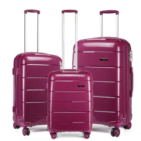 Set de 3 Valise de Voyage 55 65 74cm Rigide en Polypropylène Ensemble