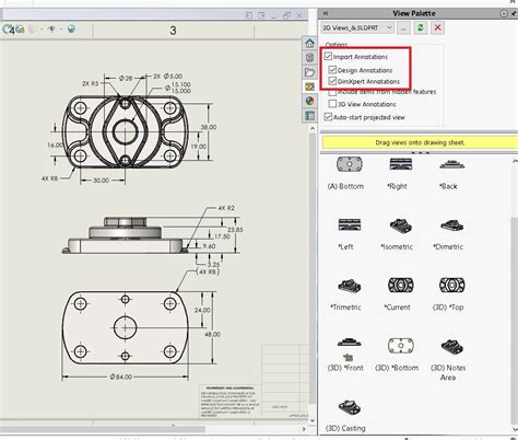 Transfer Solidworks Mbd Dimensions To D Drawing Ime Wiki