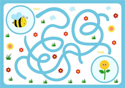 Premium Vector | Maze game for kids