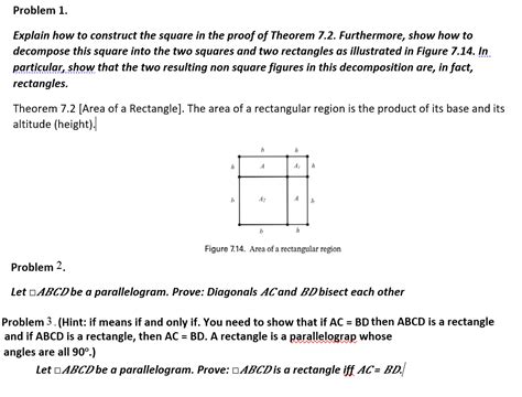 Solved Explain how to construct the square in the proof of | Chegg.com