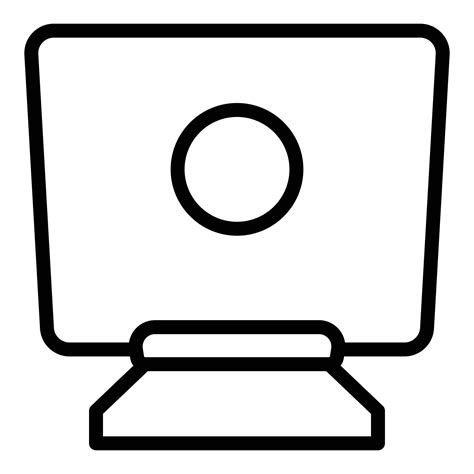 Computer stand icon outline vector. Laptop desk 14985042 Vector Art at Vecteezy