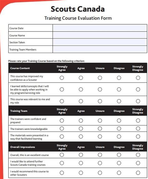 Course Evaluation Template Word