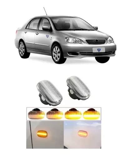 Par Pisca Seta Sequencial Led Corolla Cristal