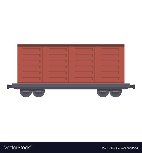 Commercial wagon icon cartoon cargo train Vector Image