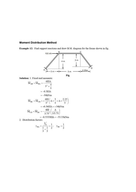 Moment Distribution Method Example 12 Mpsc Civil