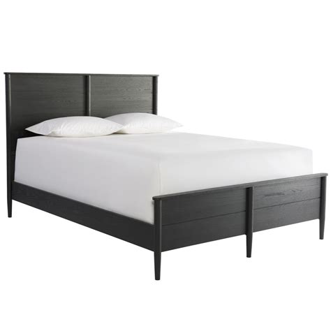 Langley Black Wooden Queen Size Panel Bed Zin Home