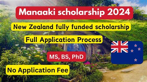 Manaaki New Zealand Scholarship Application Process 2024 No