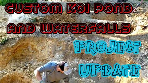 Custom Koi Pond And Waterfalls Installation Youtube