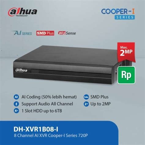 Promo DAHUA DVR XVR 8 Channel COOPER Series XVR1B08 I Penta Brid