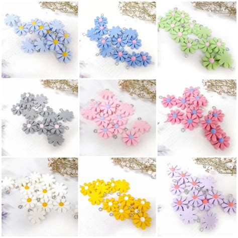 Jual Charm Bunga Bahan Strap Liontin Bunga Daisy Resin Shopee