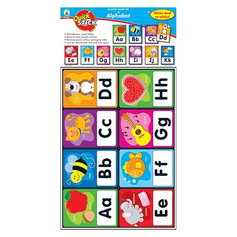 Carson Dellosa Alphabet Bulletin Board Set— Quick Stick™ Self Adhesive