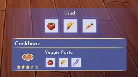 Disney Dreamlight Valley How To Make Veggie Pasta