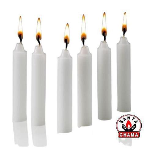 Velas Palito Branca 15 Cm Santa Chama 1Kg Ou 40 Velas Zp7 Vela