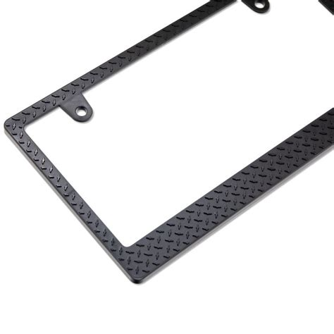 Raised Diamond Plate License Plate Frame