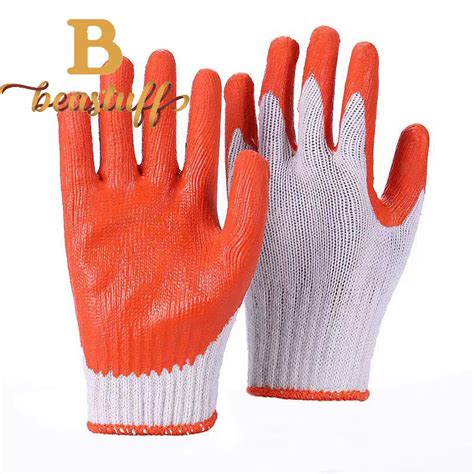 12 Pairs Good Quality Thick Cotton String Knit Orange Rubber Palm