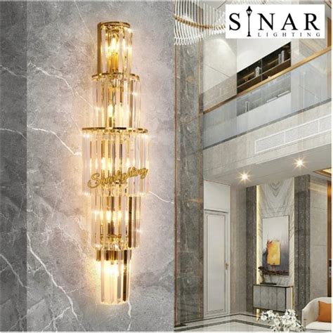 Jual Lampu Dinding Modern Gold Kristal Layers Di Lapak Sinar