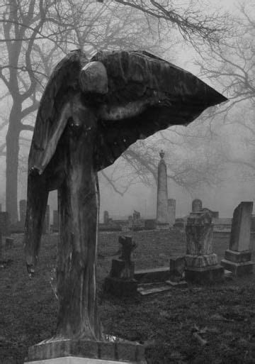 Creepy Cemetery Angel Statues