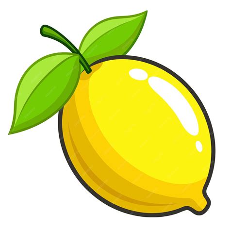 Lemon clip art and Vector Design With a White Background | Premium AI ...