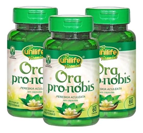 Kit de 60 cápsulas Ora Pro nobis de 450 mg con 3 MercadoLibre