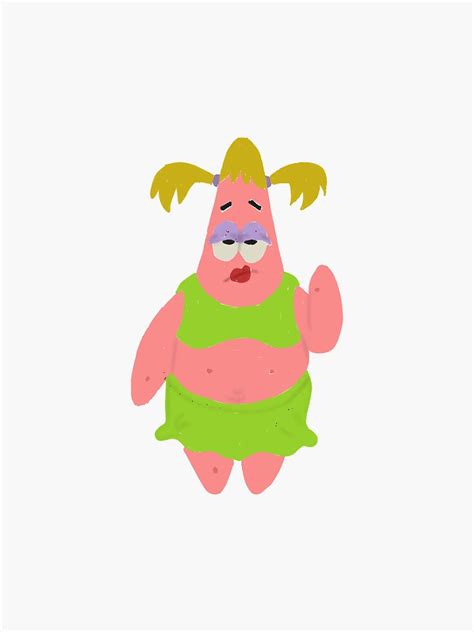 Patrick As Patricia Sticker For Sale By Vpittore Redbubble