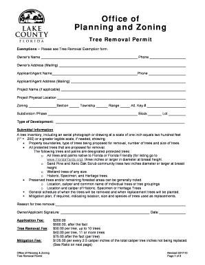 Fillable Online Exemptions Please See Tree Removal Exemption Form Fax