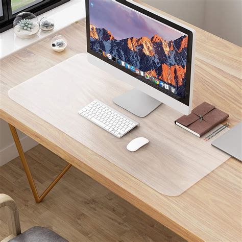 Natrke Tapis De Bureau Transparent X Cm Grand Translucide Sous