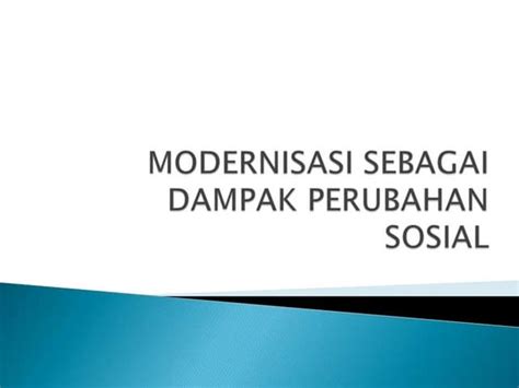 Ips Geografi Contoh Gambar Perubahan Sosial