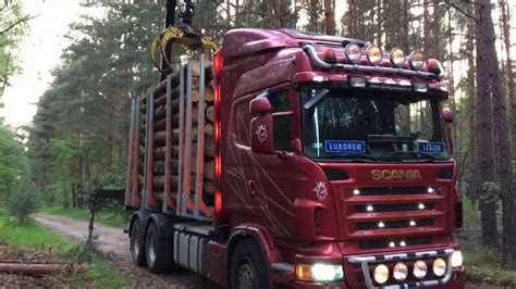 Scania Holz Truck Beim Holz Landen Youtube