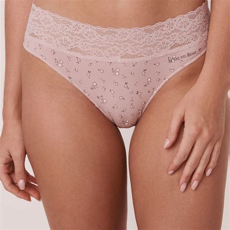 Buy La Vie En Rose Cotton And Lace Band Bikini Panty Online