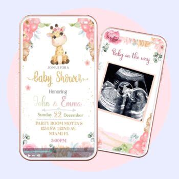 Winnie Pooh Girl Baby Shower Invitation