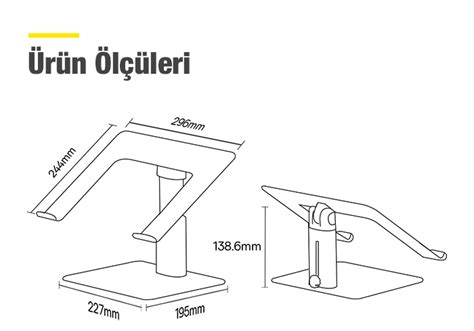 Baseus Ayarlanabilir Y Kseklik Metal Tablet Laptop Diz St Bilgisayar