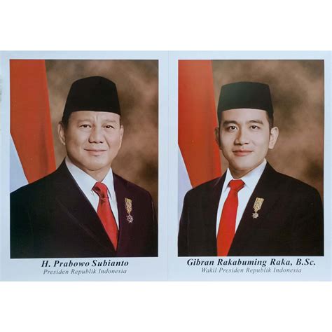 Jual Gambar Foto Poster Presiden Dan Wakil Presiden Republik Indonesia