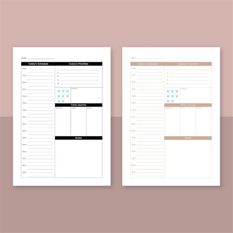 Premium Vector | Daily planner simple timetable template