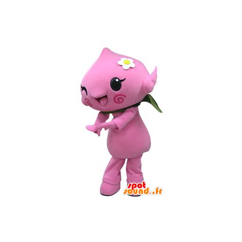 Purchase Pink mascot man. pink flower mascot in Human mascots