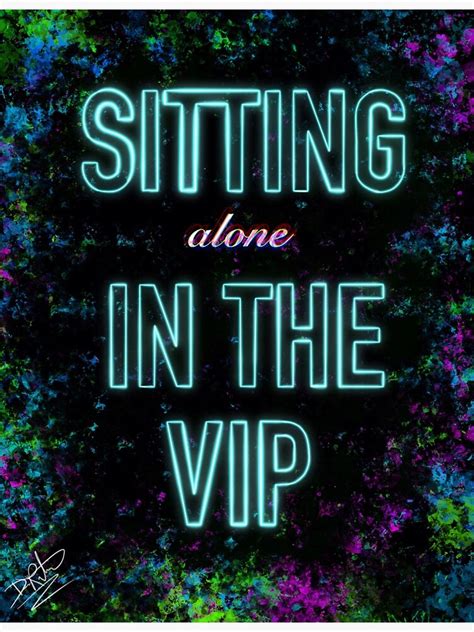 Sitting Alone In The Vip Design Sticker By Dmr413 Redbubble