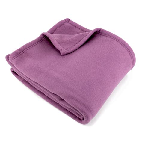 Couverture Polaire Polyester X Cm Teddy Mauve Linnea Linge De