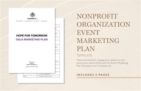 Nonprofit Organization Event Marketing Plan Template In Word Pdf