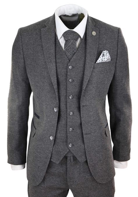 Mens Grey Wool Suit Buy Online Happy Gentleman