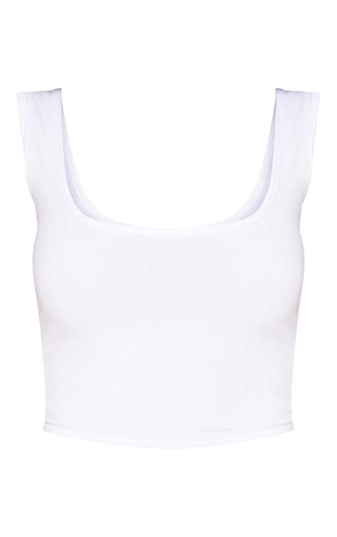 Basic White Crop Top Tops Prettylittlething Usa