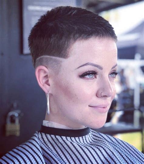 20180501 052811 Super Short Hair Buzzed Hair Women Half Shaved Hair