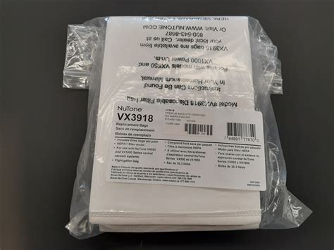 NuTone Central Vacuum HEPA Bags (3-Pack) [VX3918] | CentralVacuumDirect.com