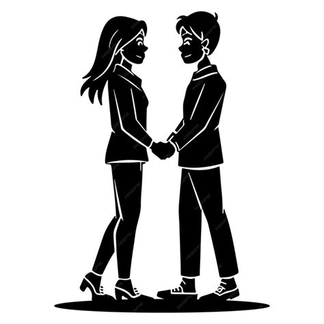 Premium Vector Romantic Couple Dancing Silhouette Vector Illustration