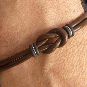 Black Celtic Leather Bracelet Infinity Knot Bracelet Unisex Love Knot