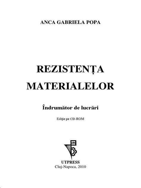 Pdf Culegere De Probleme Rezistenta Materialelor Anca Popa