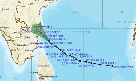 Cyclone Update Mandous Rising At Dangerous Intensity Three Tamil