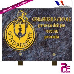 Plaque Fun Raire Gendarmerie A Personnaliser Sur Pieds