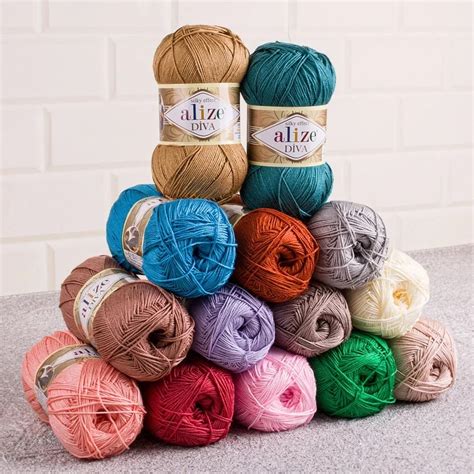 Yarn Alize Diva Summer Yarn For Crochet Top Kids Crafts Yarn Pe