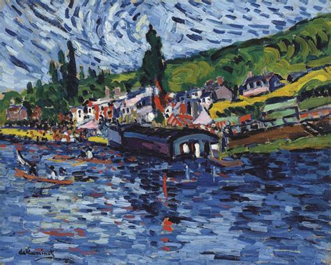 Maurice De Vlaminck Regatta In Bougival Olieverf Op Doek